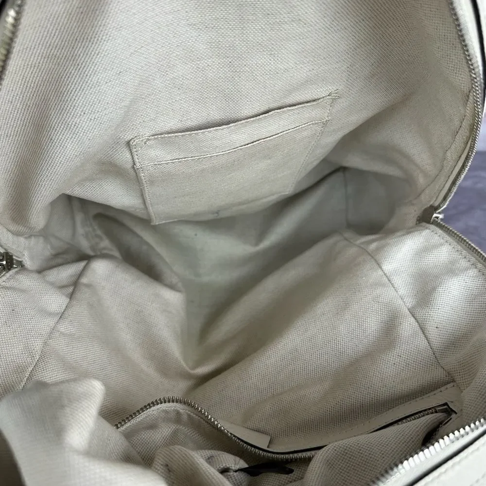 Gucci Embossed Leather Print Gg Backpack